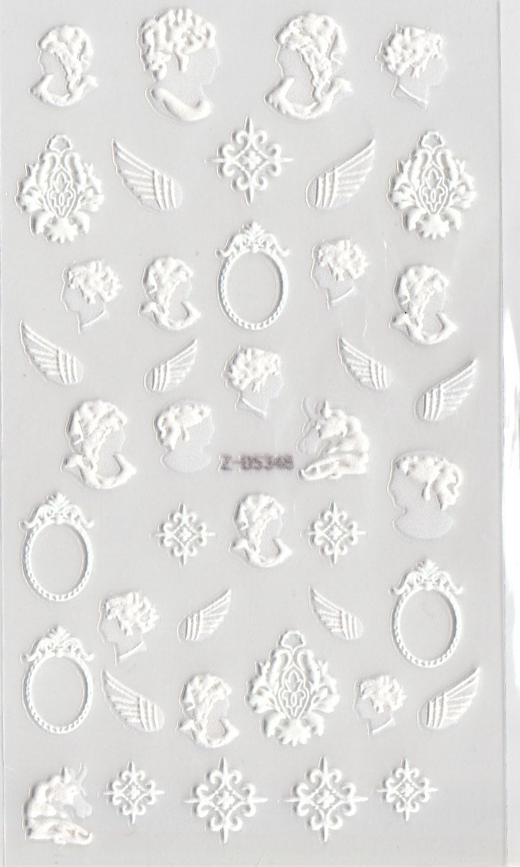 5D Self-Adhesive Nail Art Stickers - Wings D5348