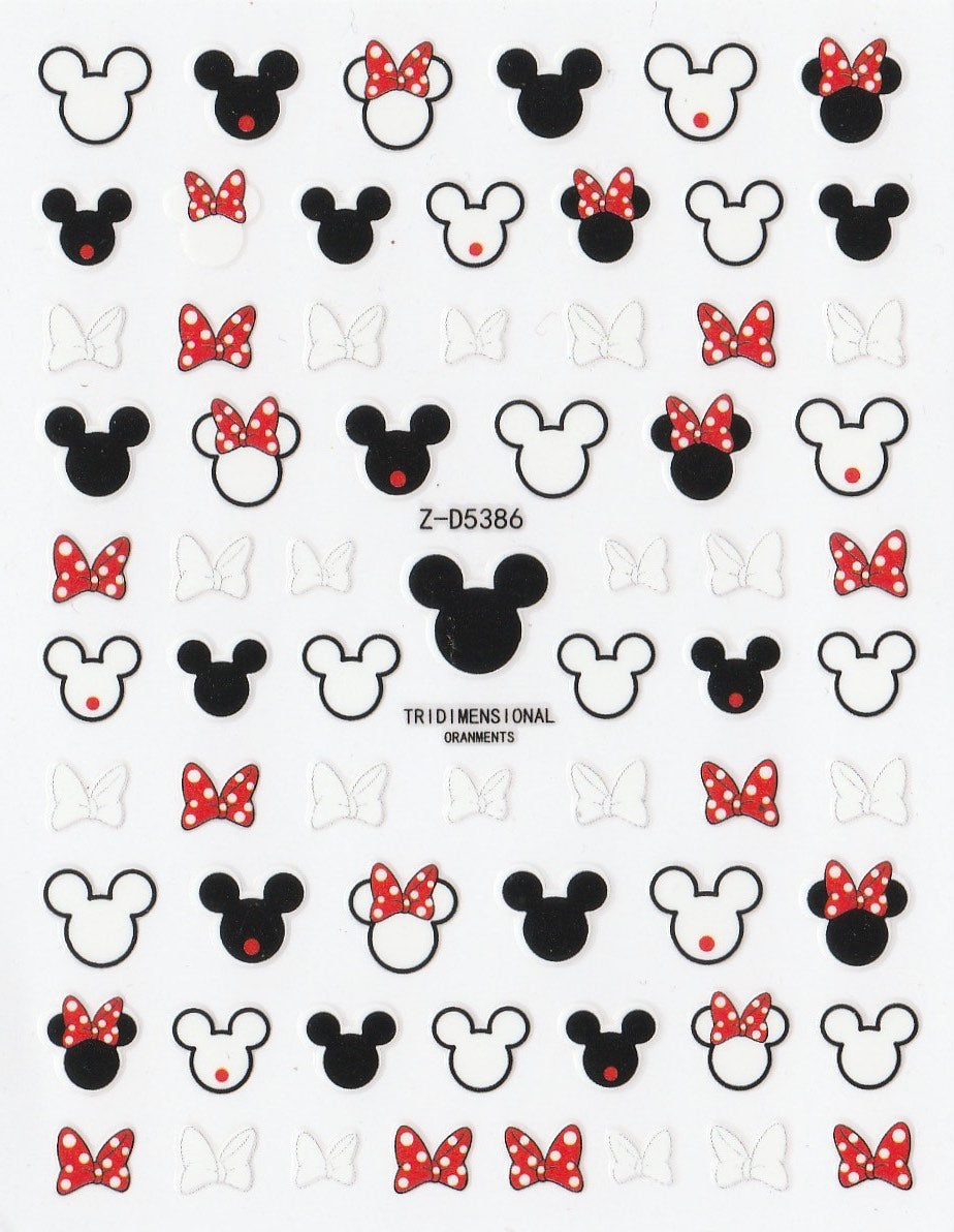 3D Self-Adhesive Nail Art Stickers - Mickey D5386