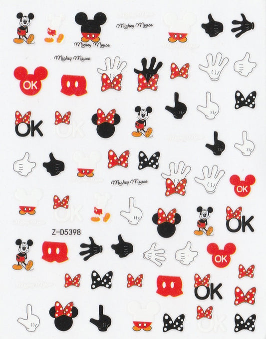 3D Self-Adhesive Nail Art Stickers - Micky D5398