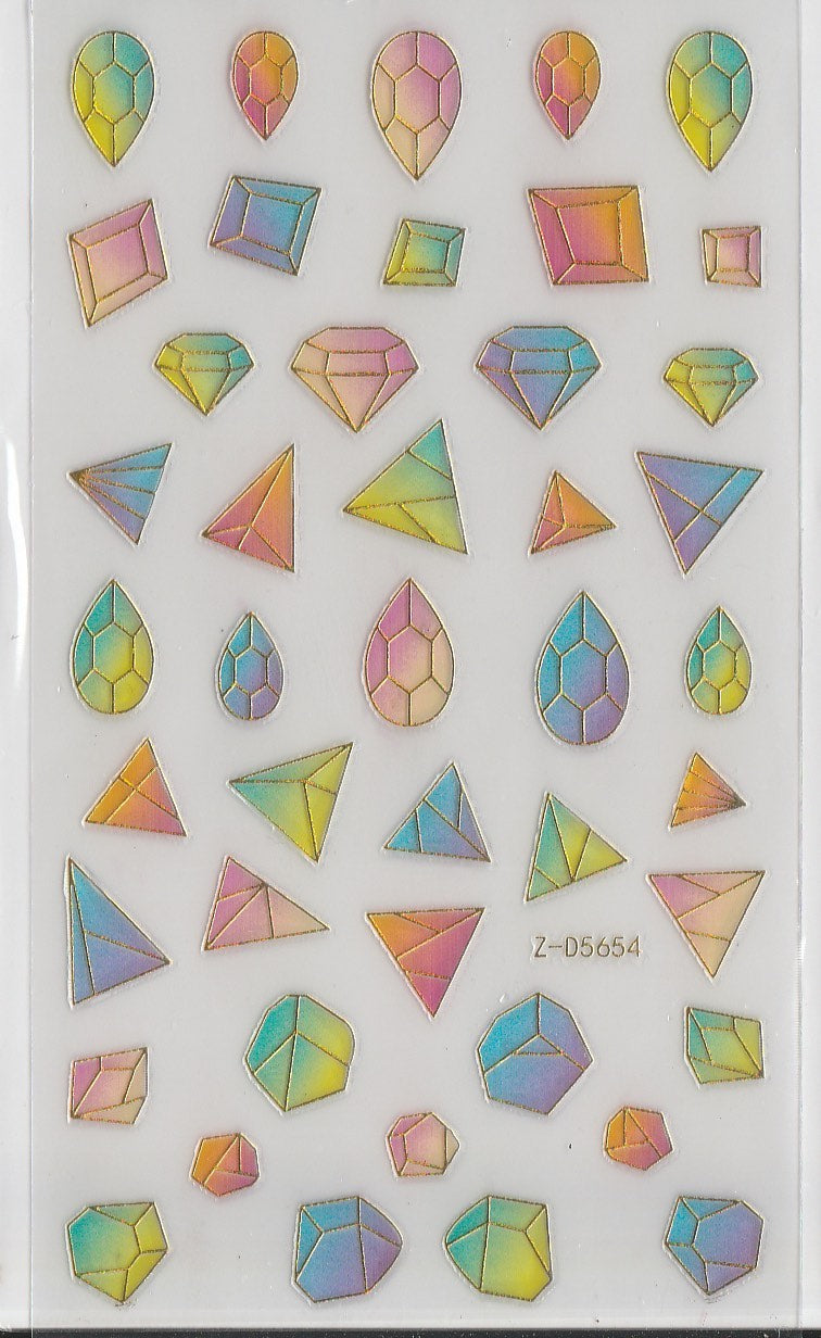 5D Self-Adhesive Nail Art Stickers - Diamond D5654