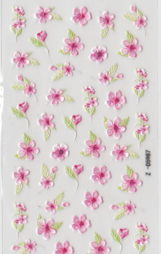 5D Self-Adhesive Nail Art Stickers - Flowers D5987