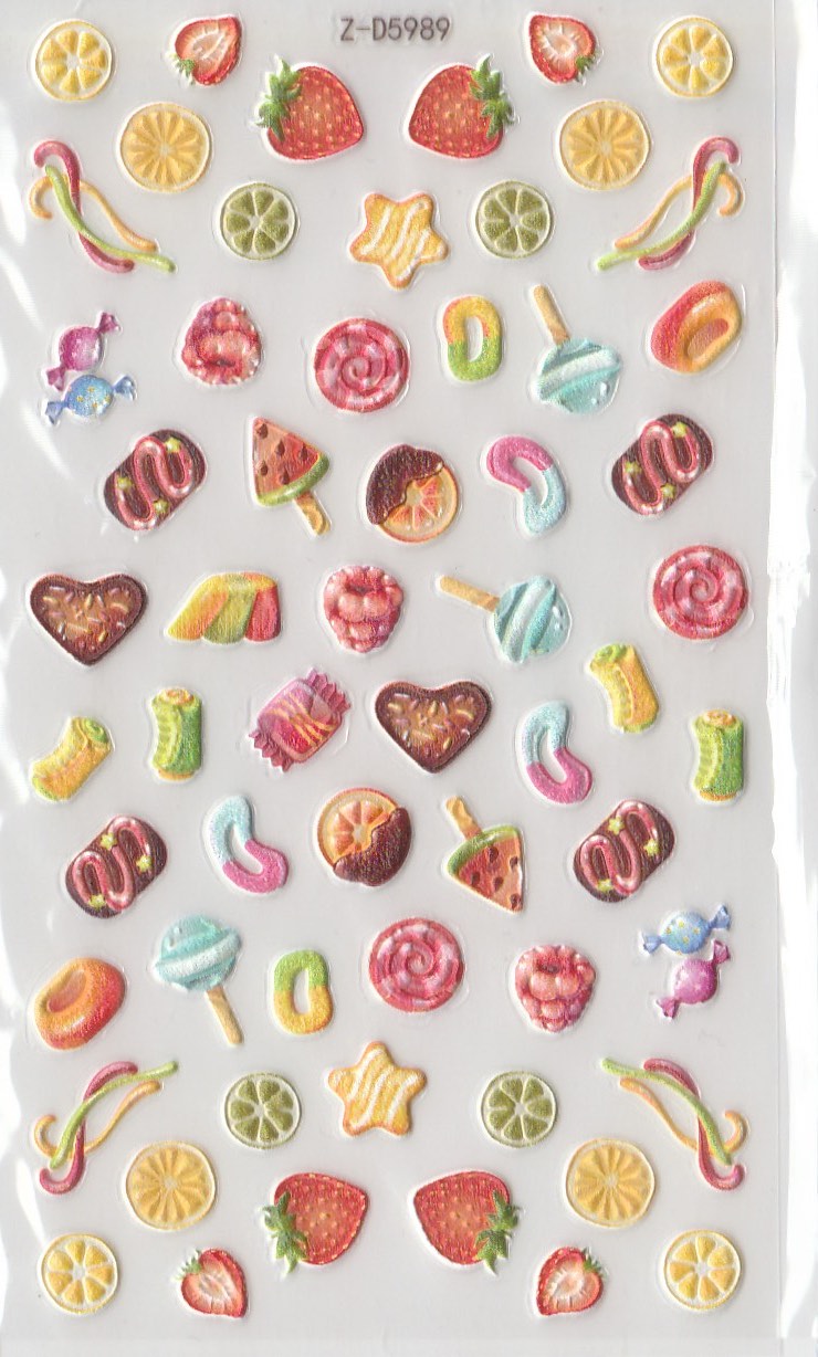 5D Self-Adhesive Nail Art Stickers - Candy D5989B