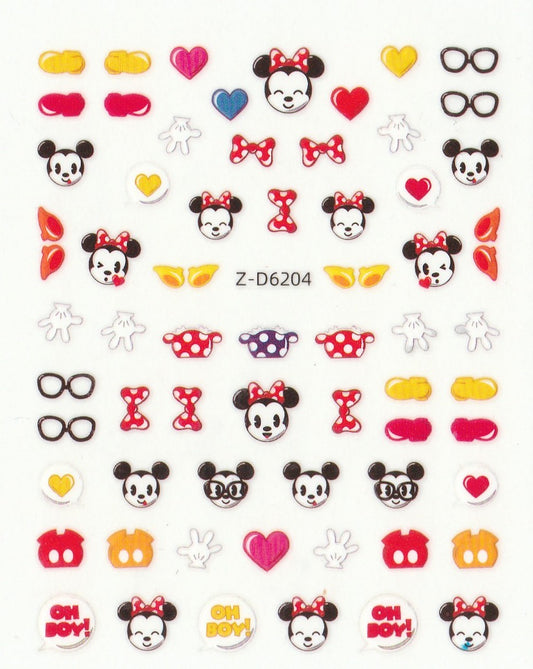 3D Self-Adhesive Nail Art Stickers - Mickey D6204