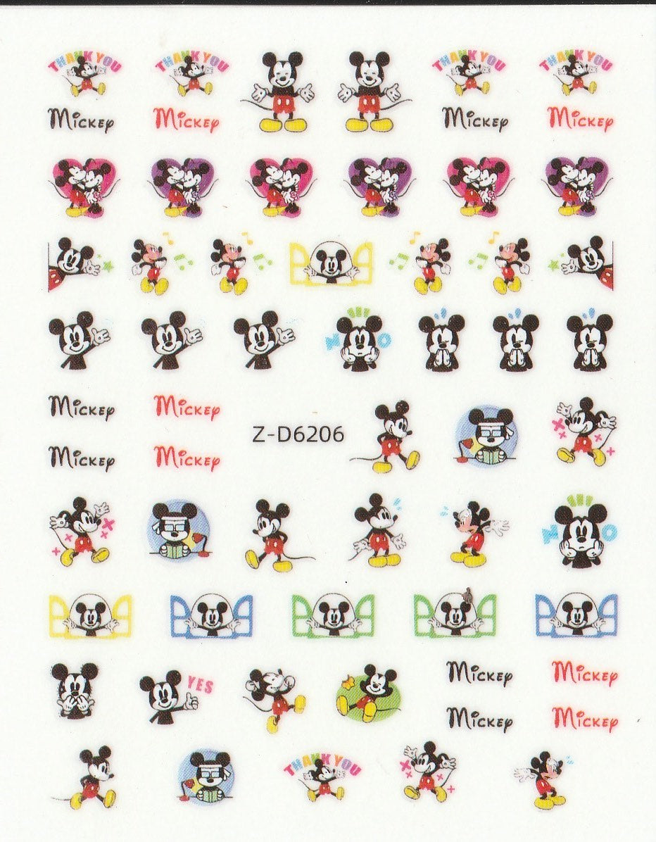 3D Self-Adhesive Nail Art Stickers - Mickey D6206