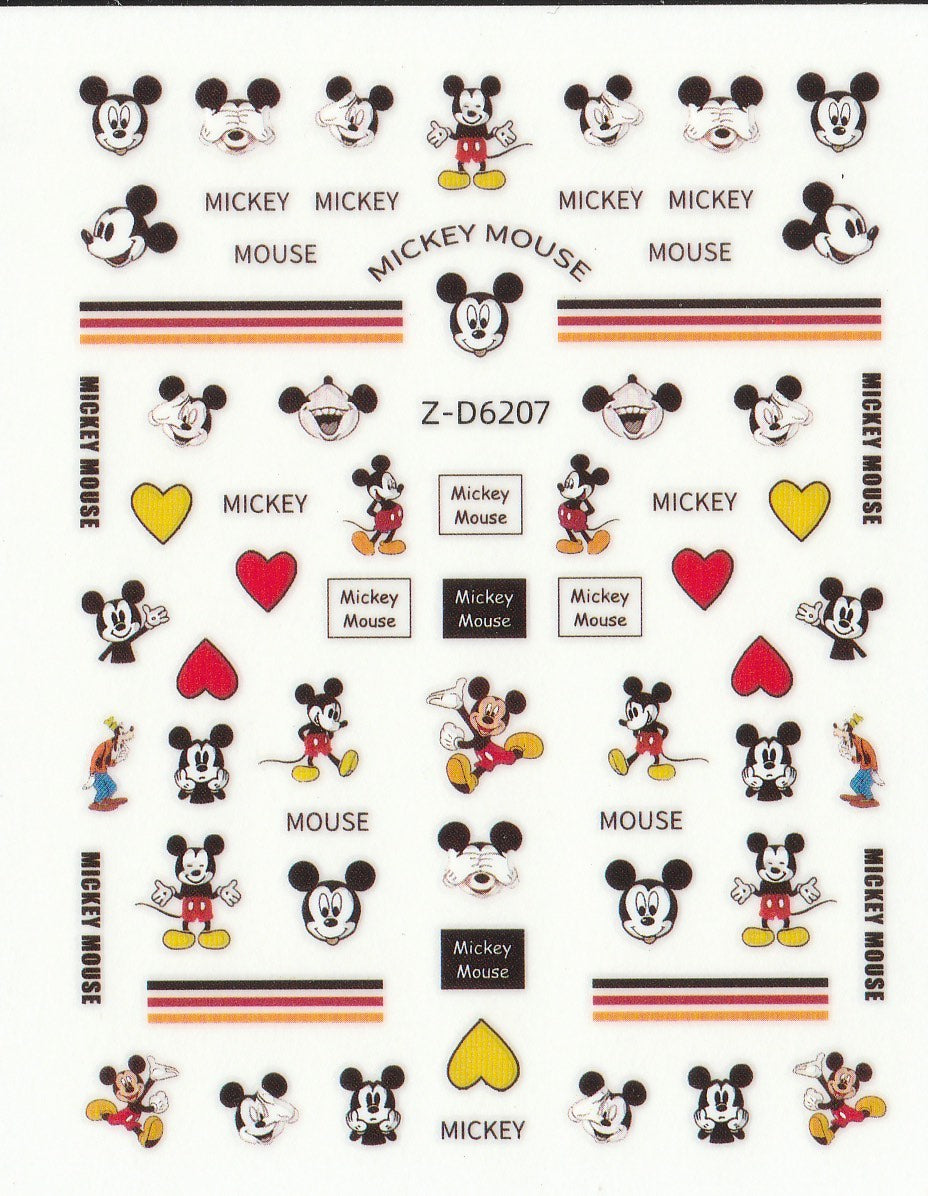 3D Self-Adhesive Nail Art Stickers - Mickey D6207