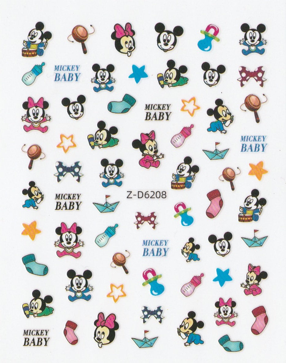 3D Self-Adhesive Nail Art Stickers - Mickey D6208