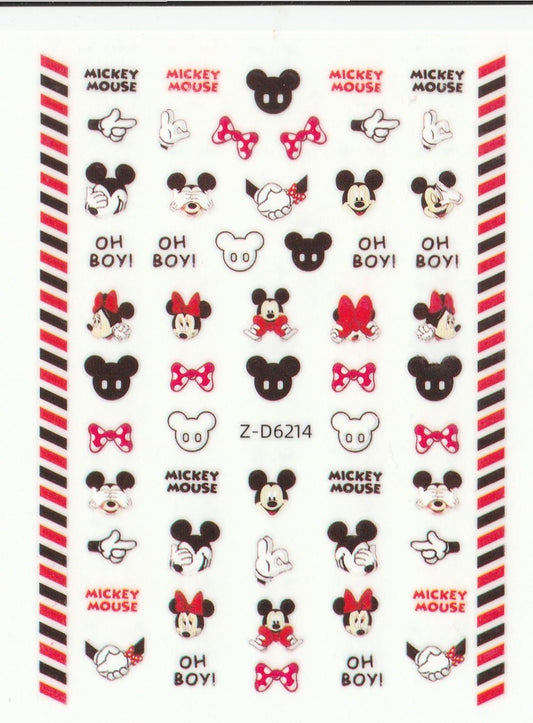 3D Self-Adhesive Nail Art Stickers - Mickey D6214