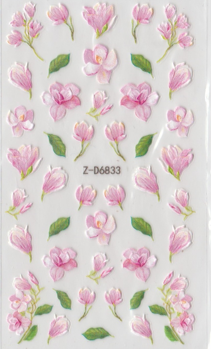 5D Self-Adhesive Nail Art Stickers - Flowers D6833