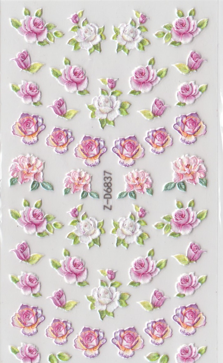 5D Self-Adhesive Nail Art Stickers - Flowers D6837