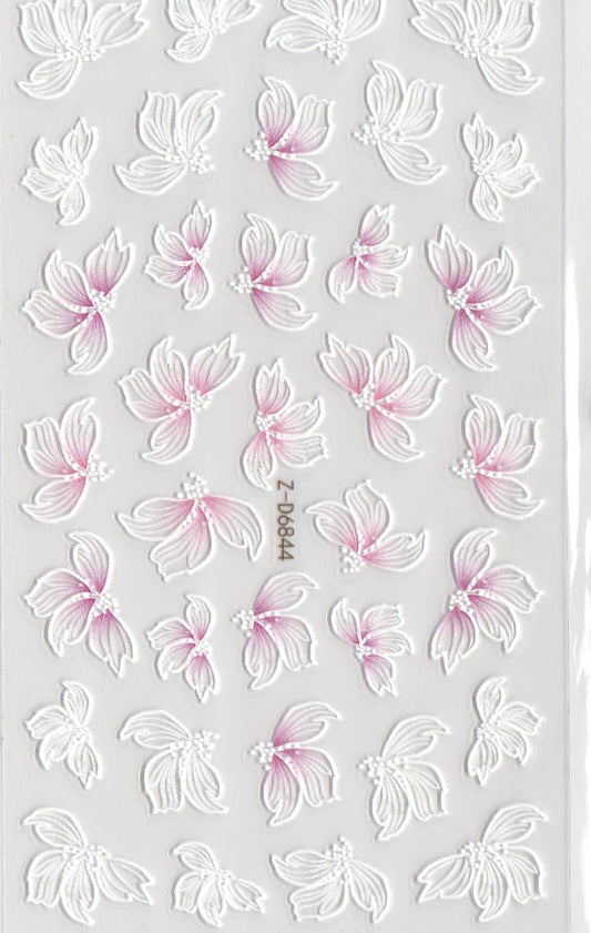 5D Self-Adhesive Nail Art Stickers - Flowers D6844