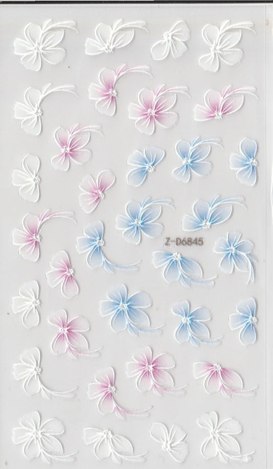 5D Self-Adhesive Nail Art Stickers - Flowers D6845