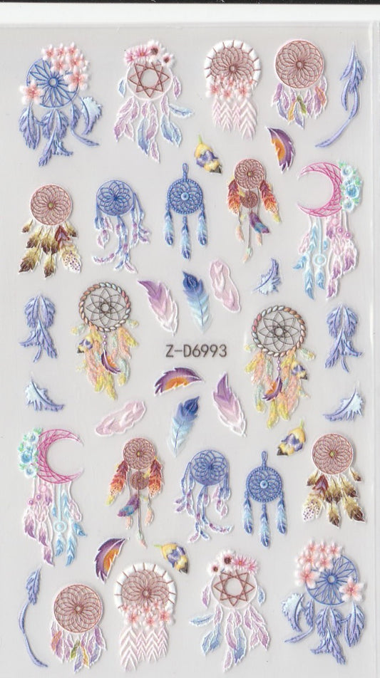 5D Self-Adhesive Nail Art Stickers - Dreamcatcher D6993