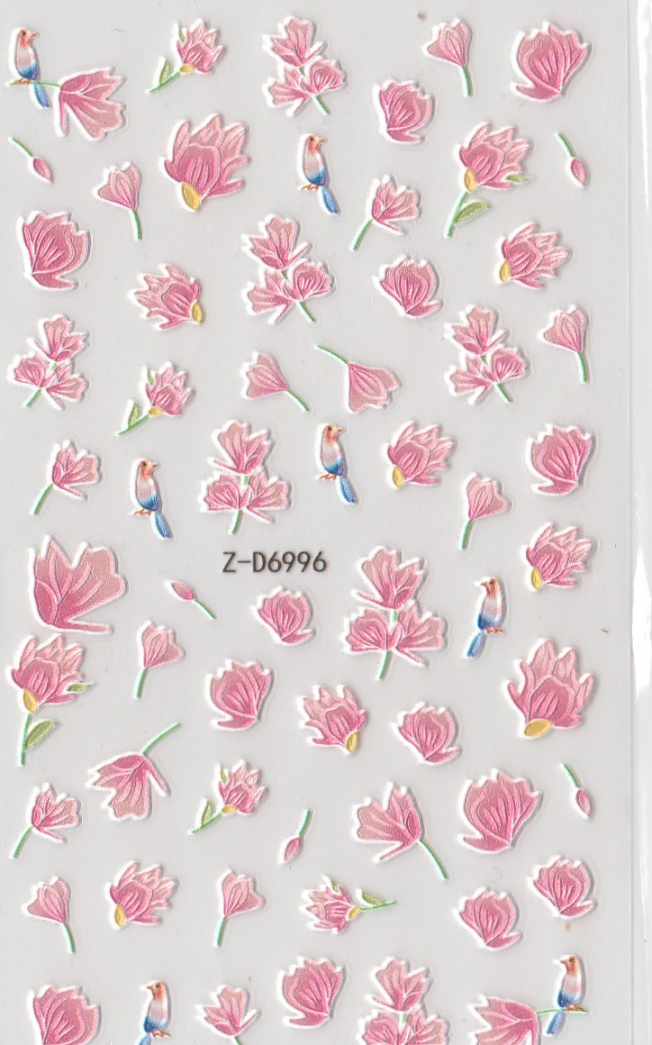 5D Self-Adhesive Nail Art Stickers - Flowers D6996