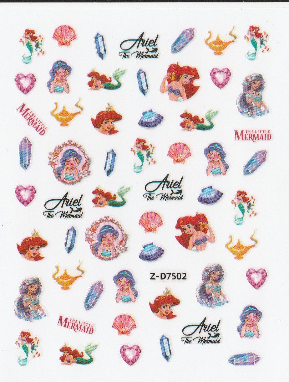 3D Self-Adhesive Nail Art Stickers - Ariel D7502