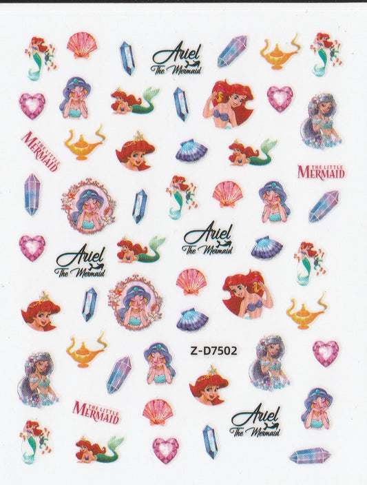 3D Self-Adhesive Nail Art Stickers - Ariel D7502