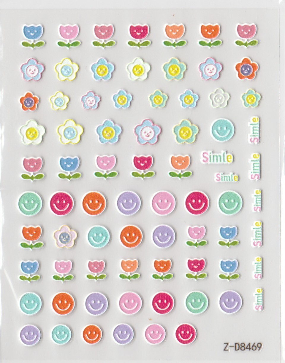 5D Self-Adhesive Nail Art Stickers - Smile D8469