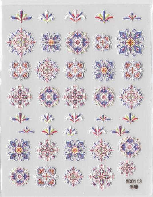 5D Self-Adhesive Nail Art Stickers - Design MC0113