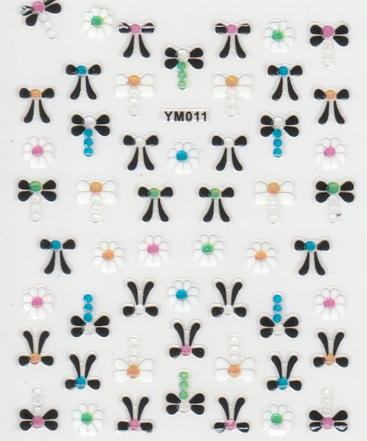 3D Self-Adhesive Nail Art Stickers - Colorful Design YM011