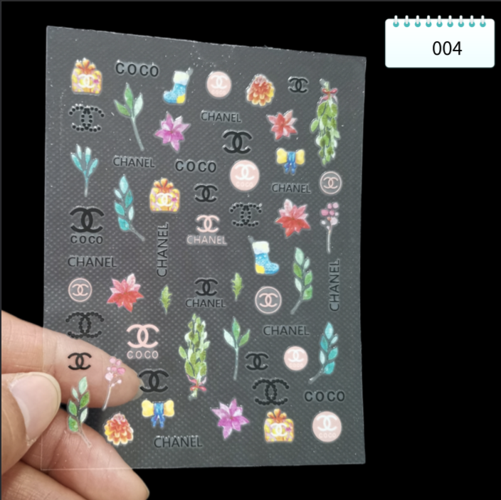 3D Self-Adhesive Nail Art Stickers - Luxury Brands 004