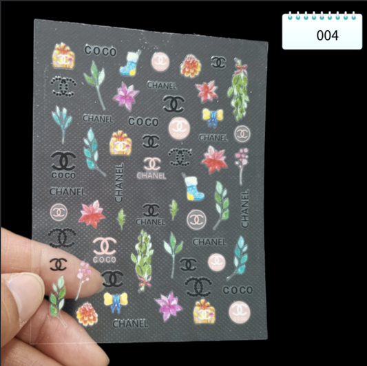 3D Self-Adhesive Nail Art Stickers - Luxury Brands 004