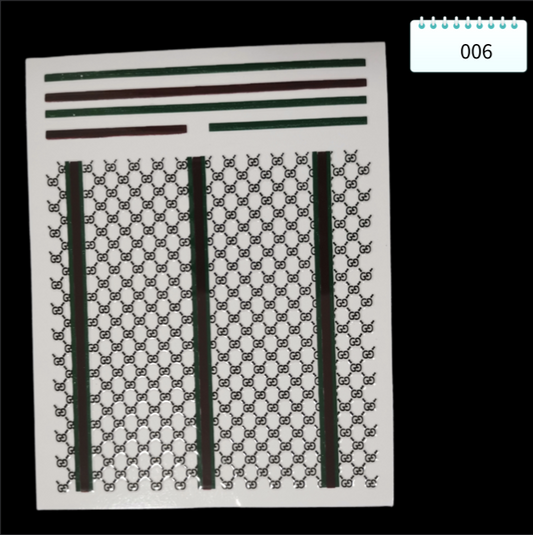 3D Self-Adhesive Nail Art Stickers - Stripes 006