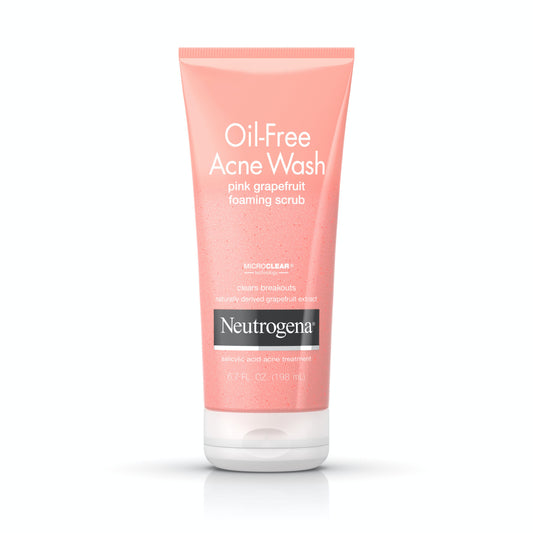 Oil-Free Acne Wash Pink Grapefruit Foaming Scrub 6.7 Fl Oz