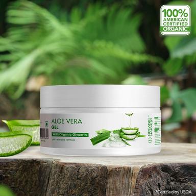 Aloe Vera Gel: With Organic Glycerine | Moisturizer for Women and Men | Aloe Vera Gel for Face and Hair | 100% American Certified Organic | Sulphate & Paraben-free - 200gm