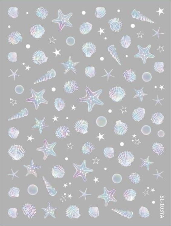 5D Self-Adhesive Nail Art Stickers - Sea Life 1037