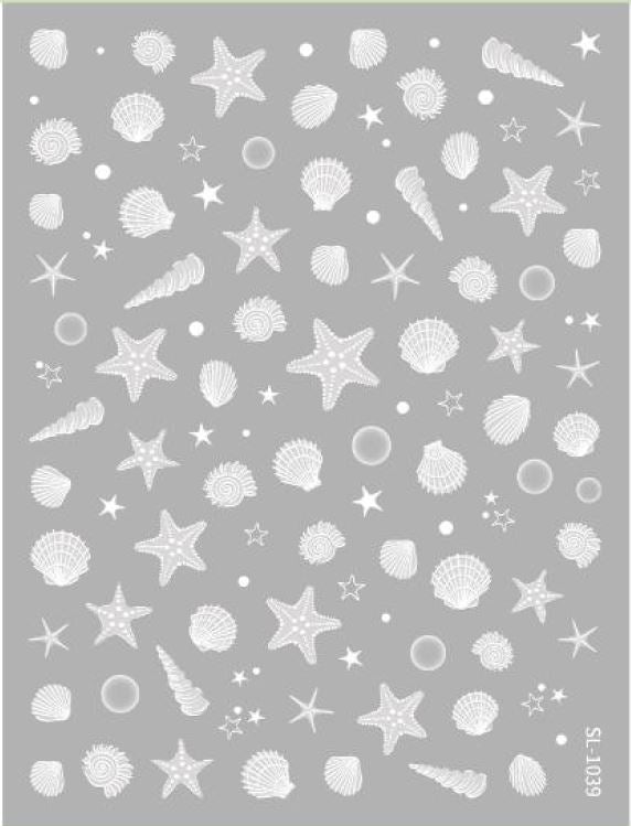 5D Self-Adhesive Nail Art Stickers - Sea Life 1039