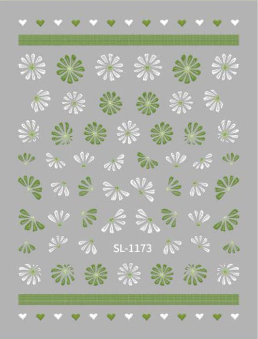 5D Self-Adhesive Nail Art Stickers - Flowers 1173