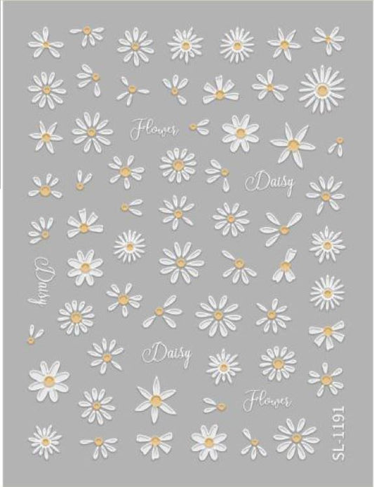 5D Self-Adhesive Nail Art Stickers - Daisy 1191