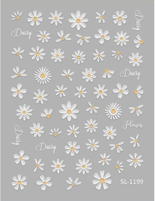 5D Self-Adhesive Nail Art Stickers - Daisy 1199