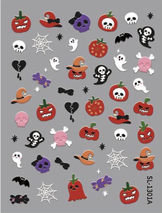 5D Self-Adhesive Nail Art Stickers - Halloween 1301
