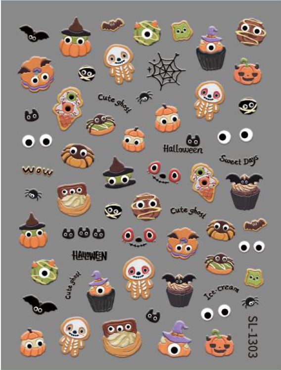 5D Self-Adhesive Nail Art Stickers - Halloween 1303