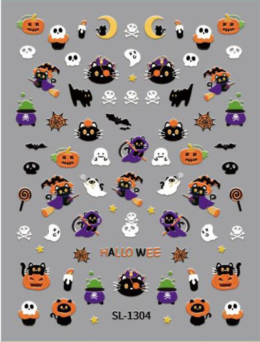5D Self-Adhesive Nail Art Stickers - Halloween 1304