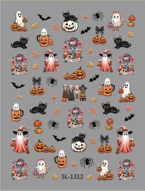 5D Self-Adhesive Nail Art Stickers - Halloween 1312
