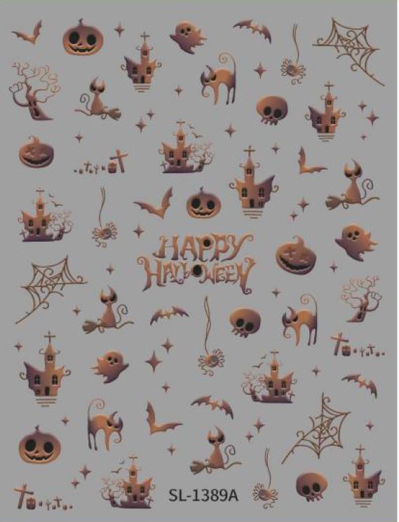5D Self-Adhesive Nail Art Stickers - Halloween 1389