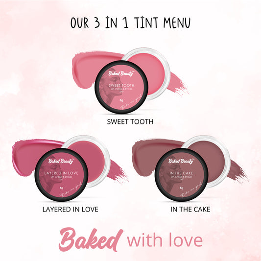 Lip and Cheek Tint for Hydrating Lips Enriched with Vitamin E and Shea Butter, Sweet Tooth - 8g