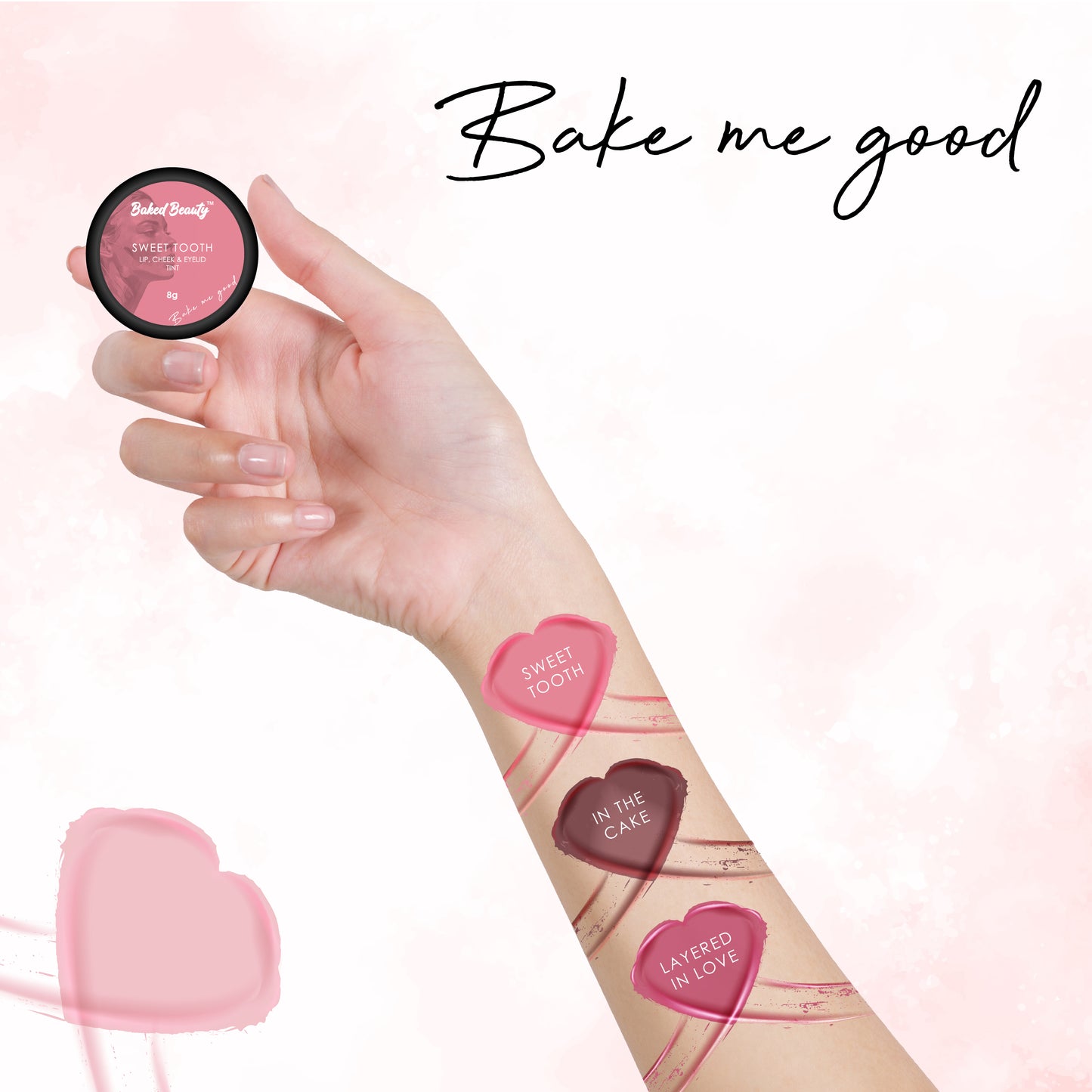 Lip and Cheek Tint for Hydrating Lips Enriched with Vitamin E and Shea Butter, Sweet Tooth - 8g