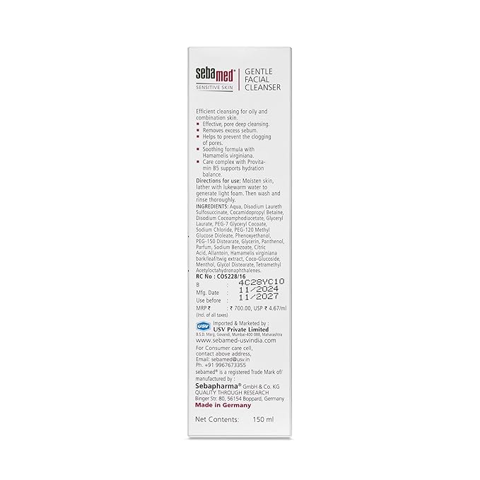Gentle facial cleanser for oily & combination skin - 150 ml