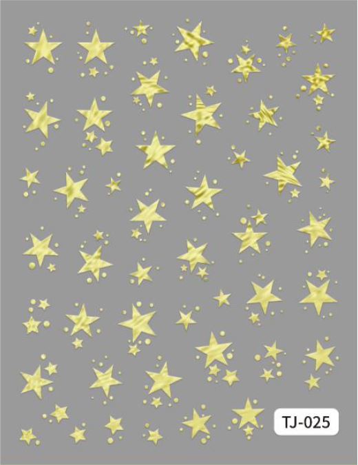 5D Self-Adhesive Nail Art Stickers - Stars 025