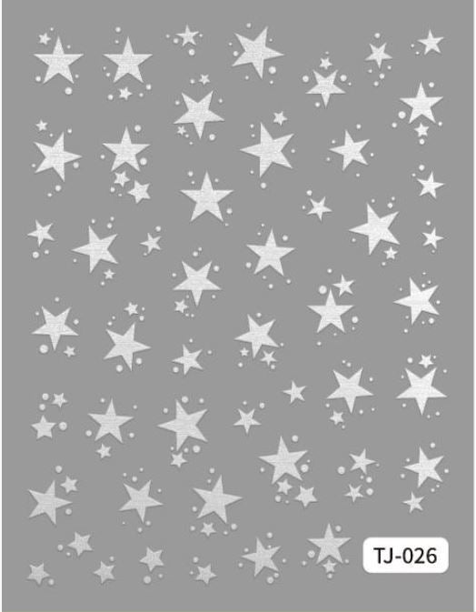 5D Self-Adhesive Nail Art Stickers - Stars 026