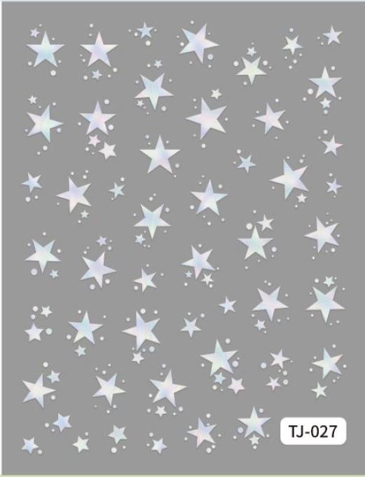 5D Self-Adhesive Nail Art Stickers - Stars 027