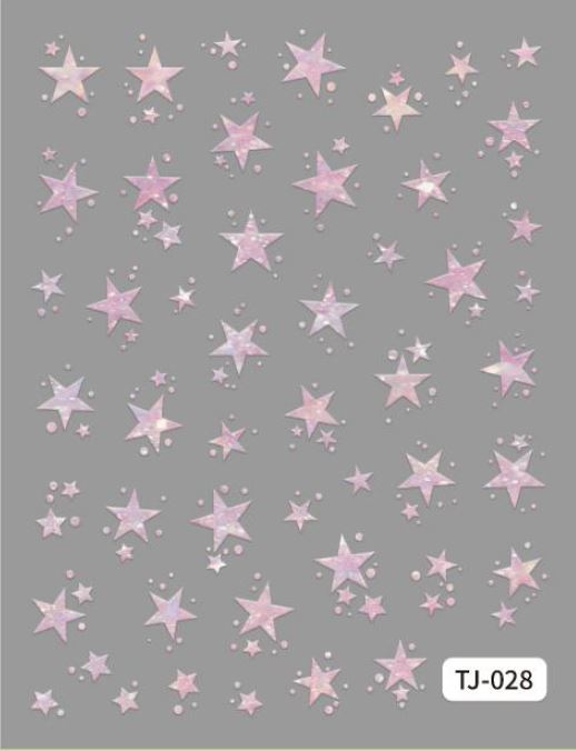 5D Self-Adhesive Nail Art Stickers - Stars 028