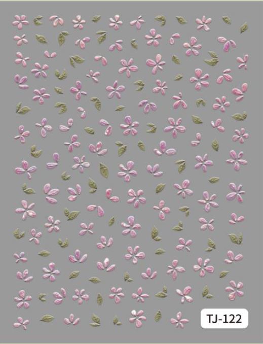 5D Self-Adhesive Nail Art Stickers - Flowers 122