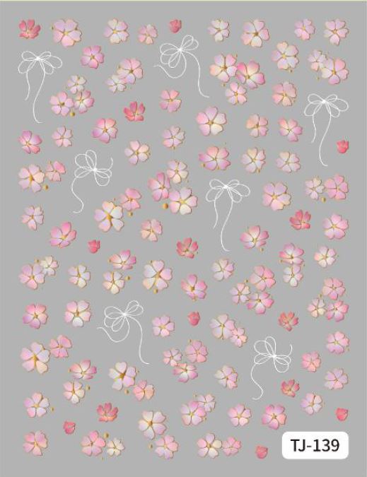 5D Self-Adhesive Nail Art Stickers - Flowers 139