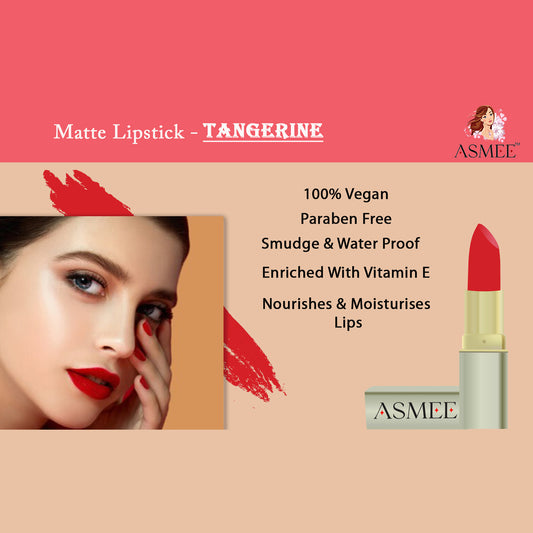 Asmee Matte Lipstick - Tangerine