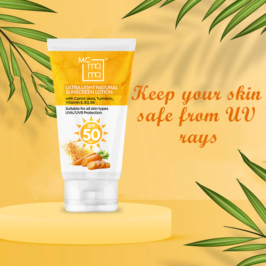 ULTRA LIGHT NATURAL SUNSCREEN LOTION WITH SPF50 PA+++