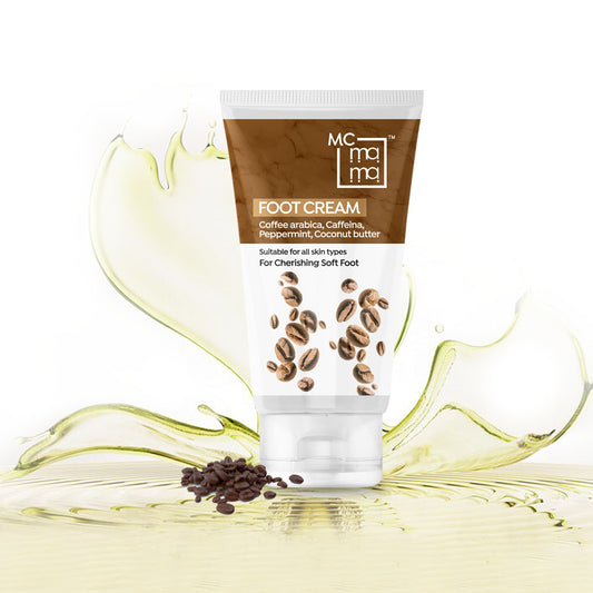 Foot Cream For Dry & Cracked Feet, Moisturizes & Soothes Feet, Heel Repair, For Calloused, or Chapped Skin With Benefits of Coffee Arabica,Peppermint,Coconut Butter | 60g