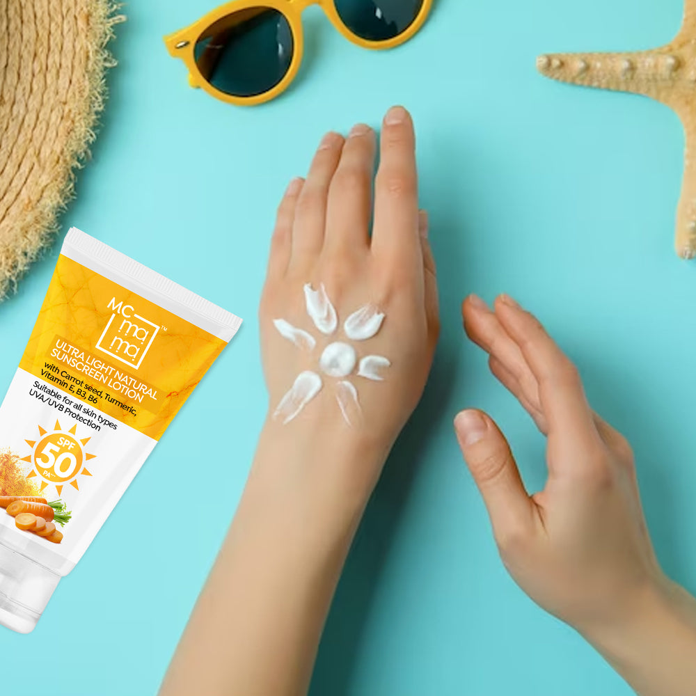 ULTRA LIGHT NATURAL SUNSCREEN LOTION WITH SPF50 PA+++